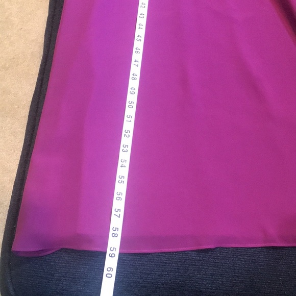 DAVID'S BRIDAL Burgundy Floral Detail One Shoulder Pleated Bodice Maxi Dress-2 - Picture 13 of 13